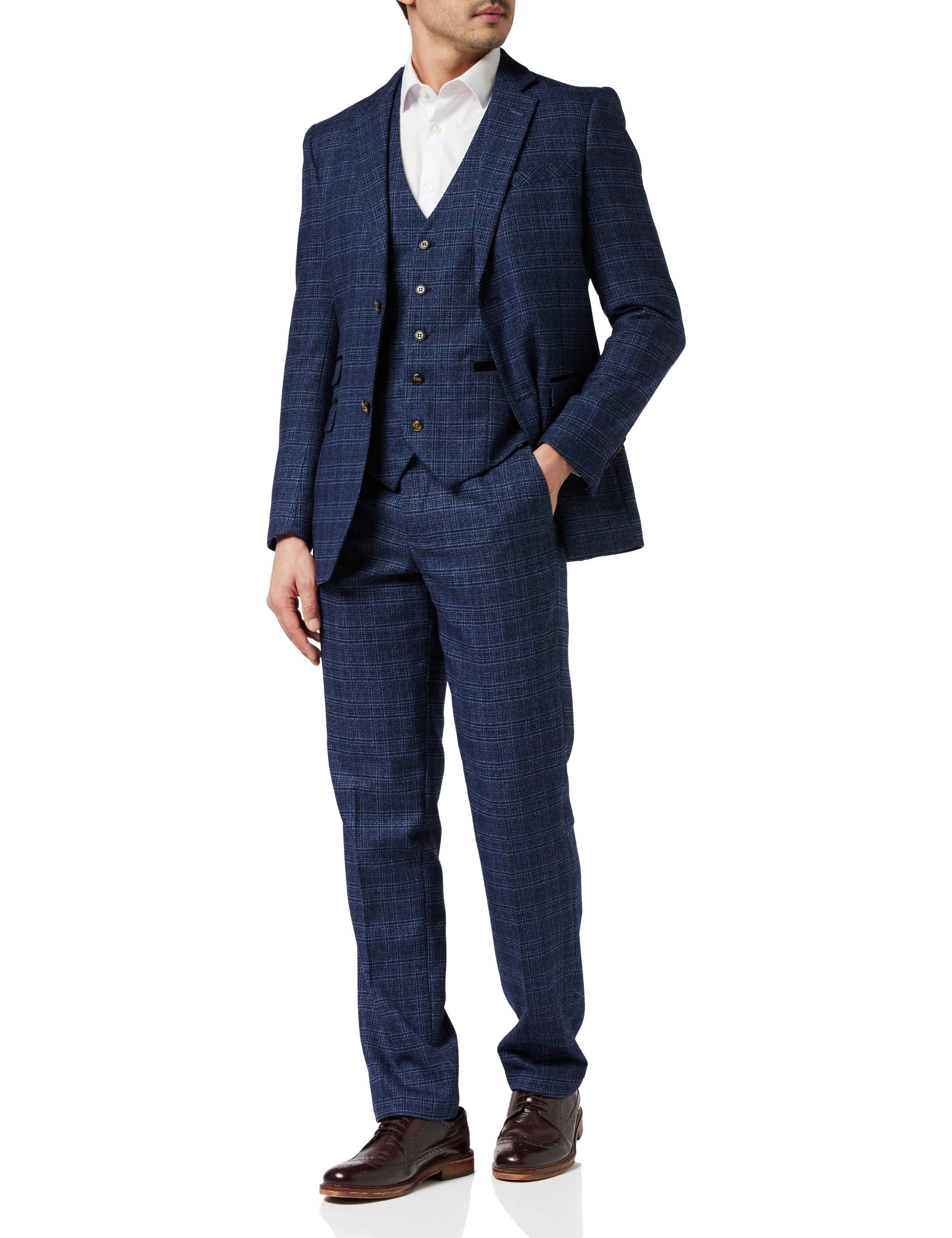 Abrigo Tweed Navy Abel: Elegancia clásica con un toque de distinción y estilo inigualable.
